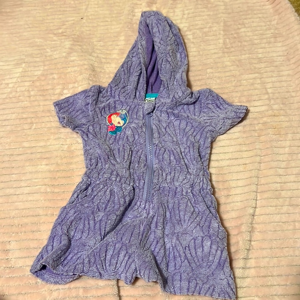 Disney The Little Mermaid purple swim cover, size 2